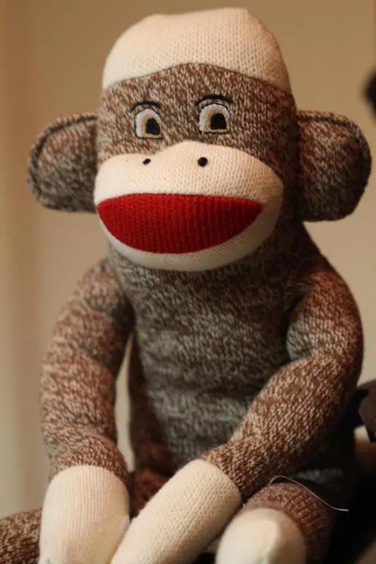 green sock monkey