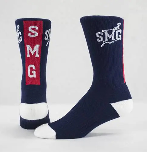 Custom Design Striped Crew Socks - Medium
