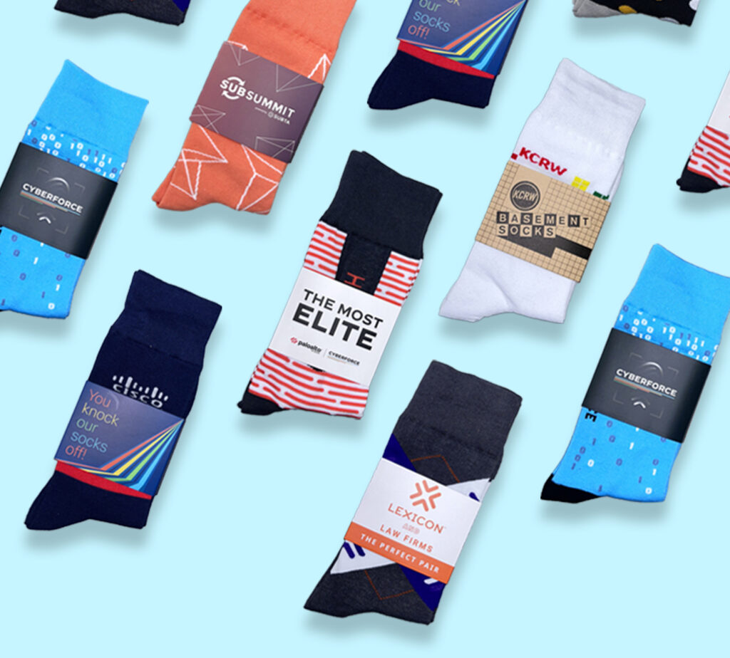 corporate branded sock giveaways