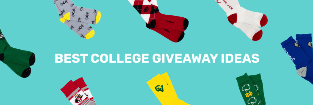 custom socks as some of the best college giveaways